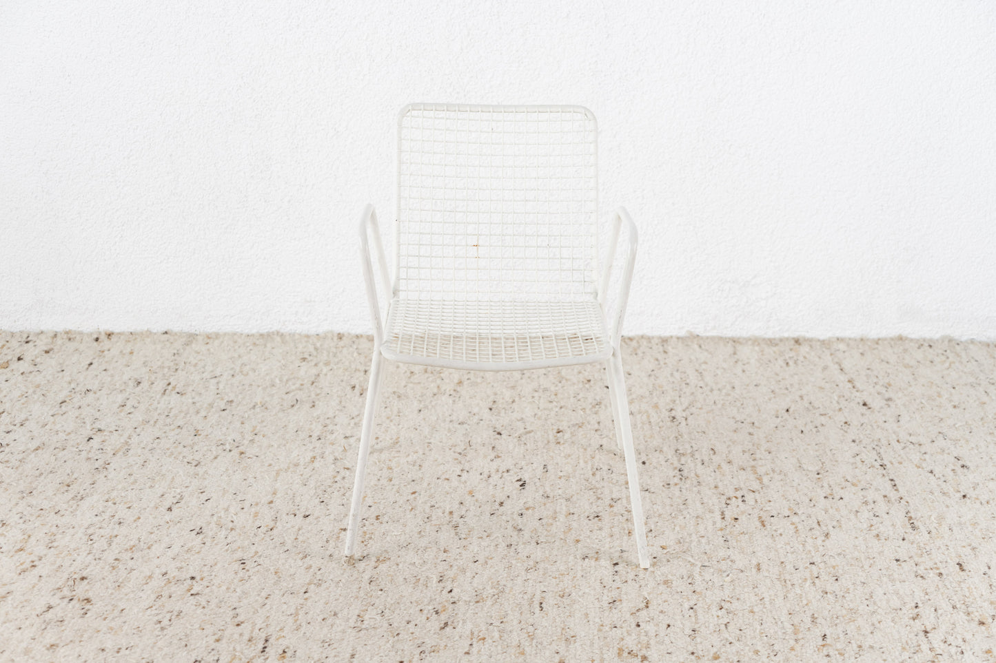 1 von 6 Vintage Gartenstühle weiß metall