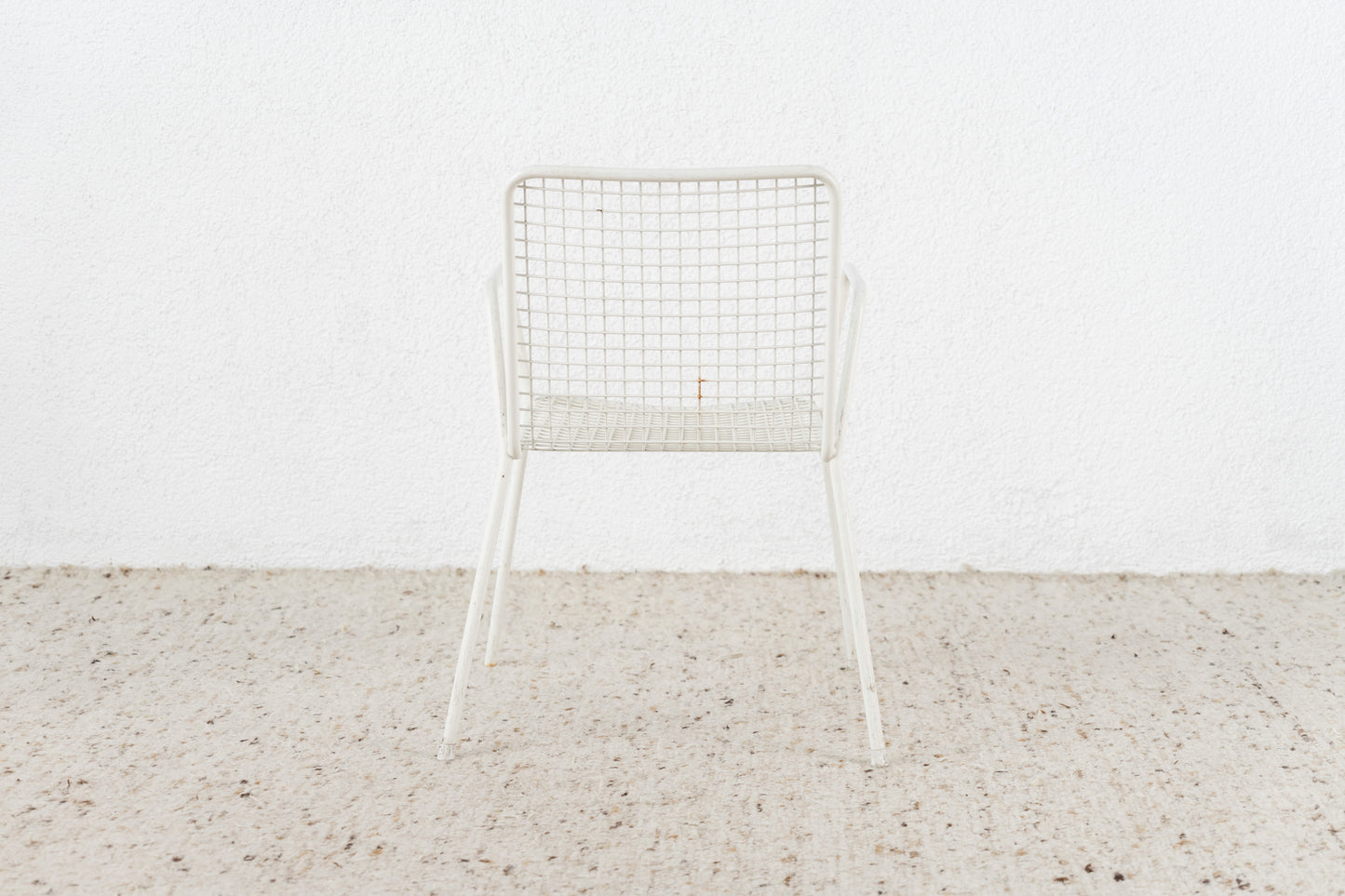 1 von 6 Vintage Gartenstühle weiß metall