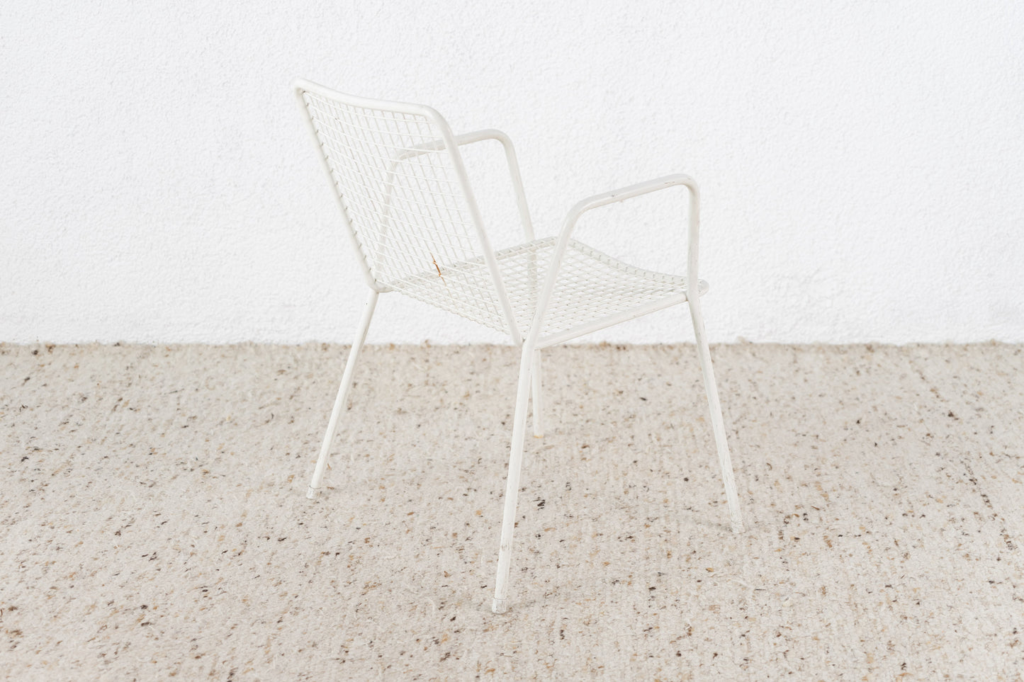 1 von 6 Vintage Gartenstühle weiß metall