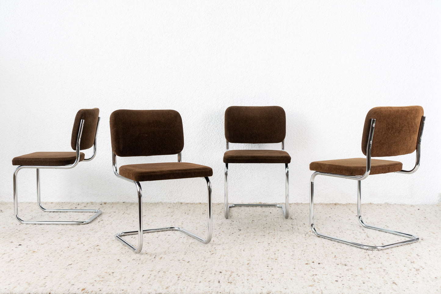 1 von 7 Freischwinger Stuhl braun Marcel Breuer Design