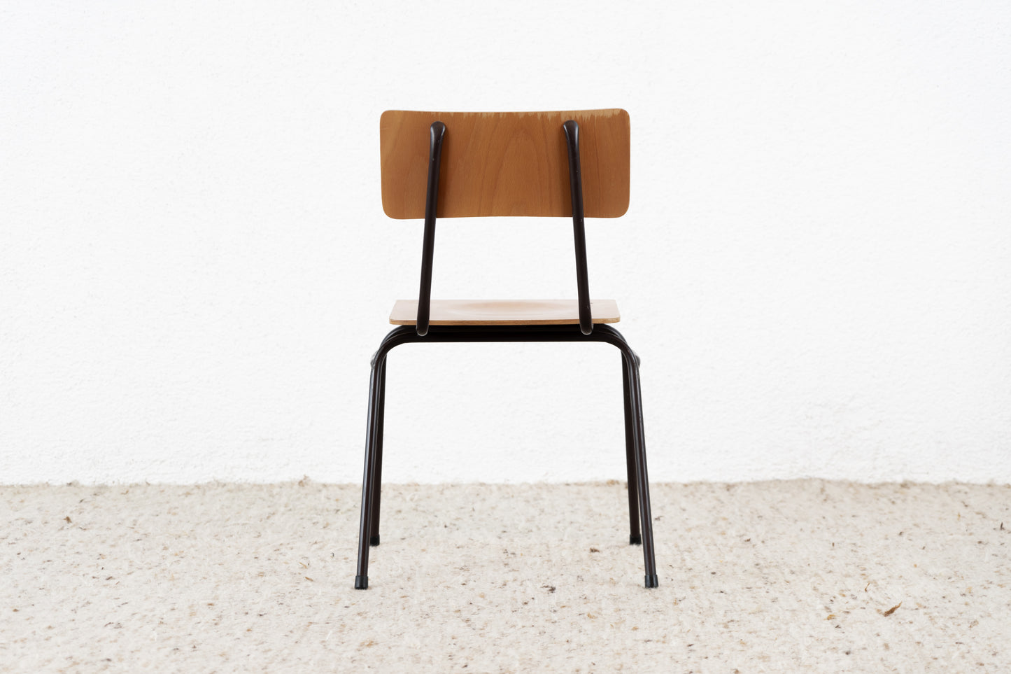 1 von 6 Vintage Stühle Küche Stapelstühle Büro Schulstuhl Holz Metall Industrial Esszimmer