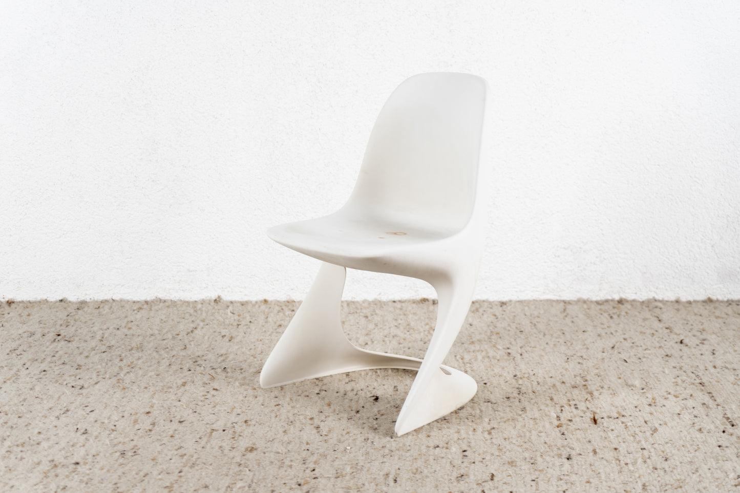 Vintage Stuhl Casala Weiß Space Age Mid Century Esszimmer Büro Küche