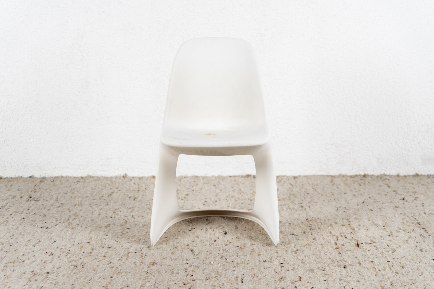 Vintage Stuhl Casala Weiß Space Age Mid Century Esszimmer Büro Küche