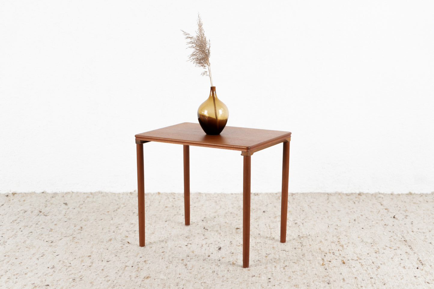 Vintage Beistelltisch Couchtisch Mid Century Holz Teak Blumentisch Danish