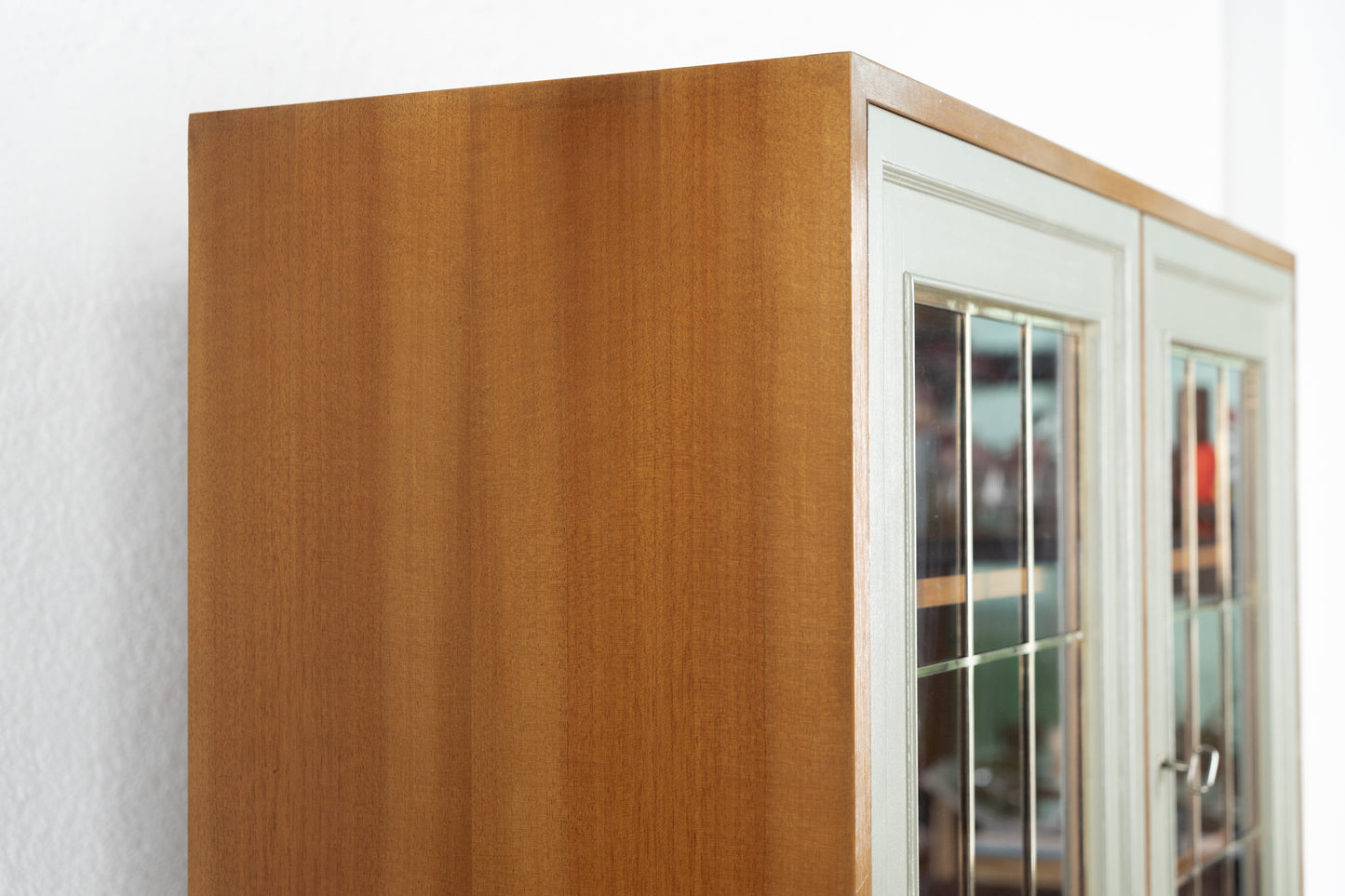 Vintage Schrank Kommode Holz Mid Century Vitrine Pastell 60s Antik