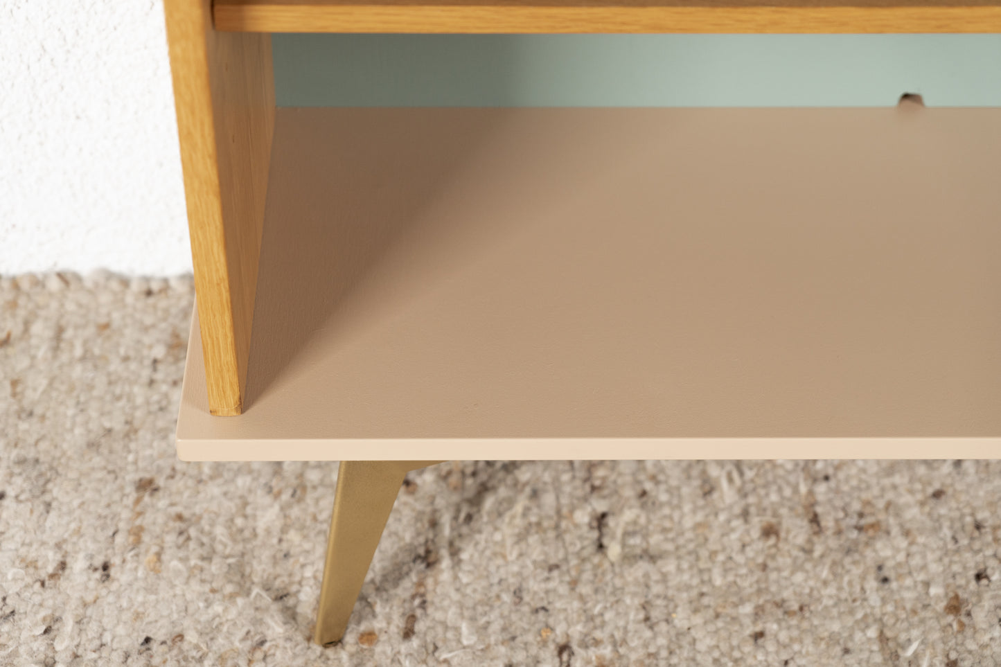 Vintage Regal Kommode Schrank Holz Mid Century 60s Bücherregal Pastell