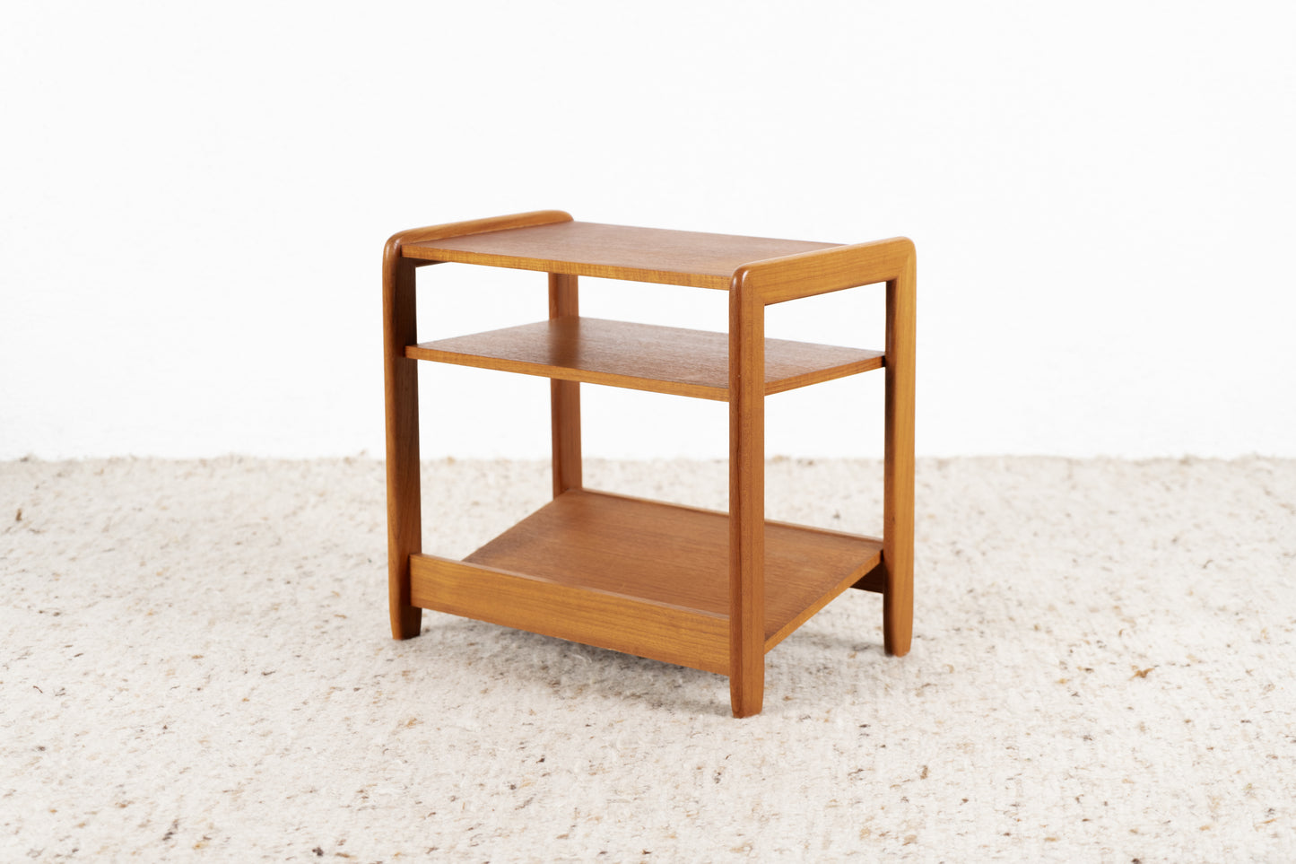 Vintage Teak Ablage Beistelltisch Zeitungsständer Mid Century Coffeetable Westgermany 60s