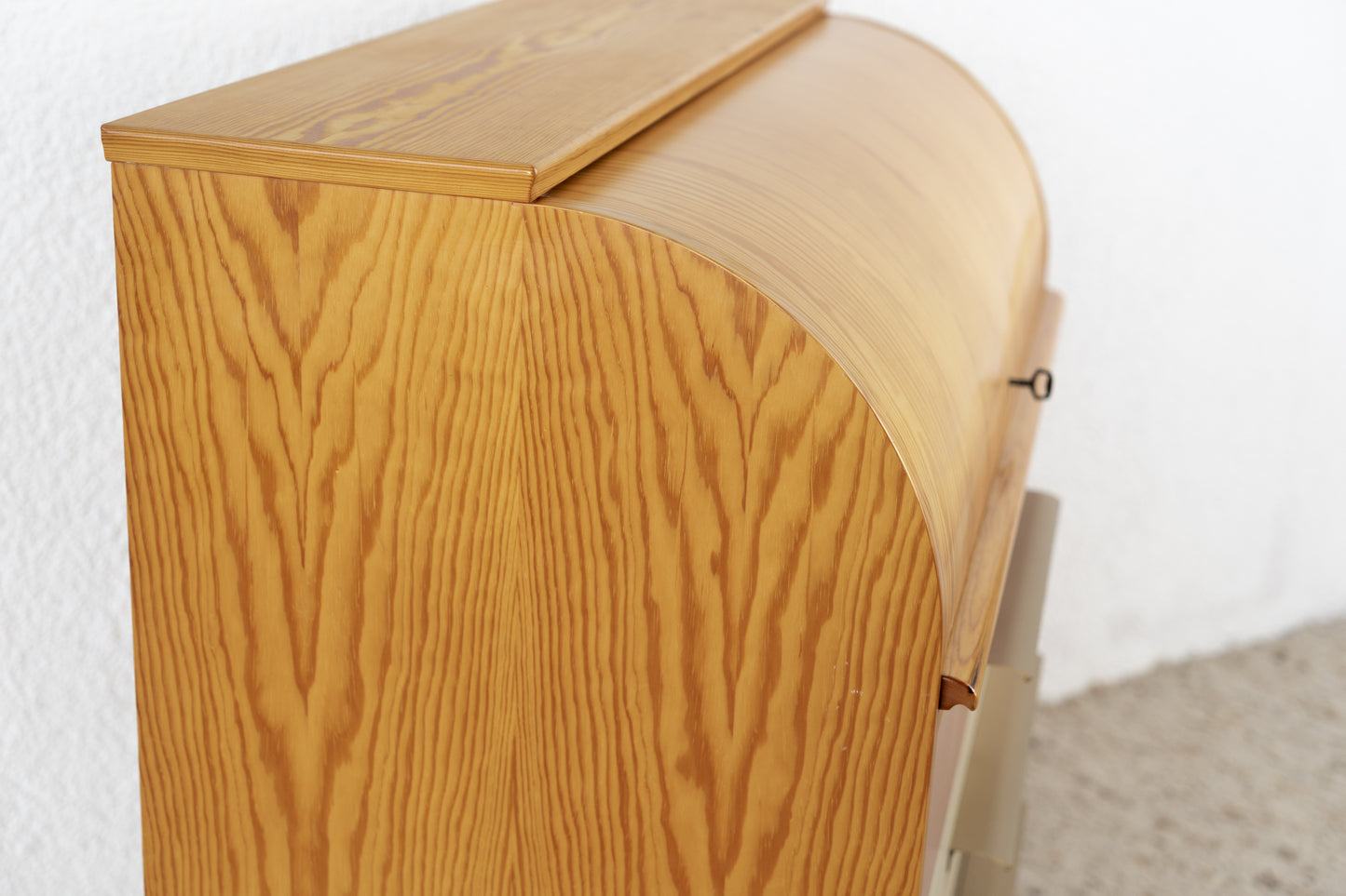 Vintage Kommode Sekretär Holz Mid Century Schreibtisch Schubladen