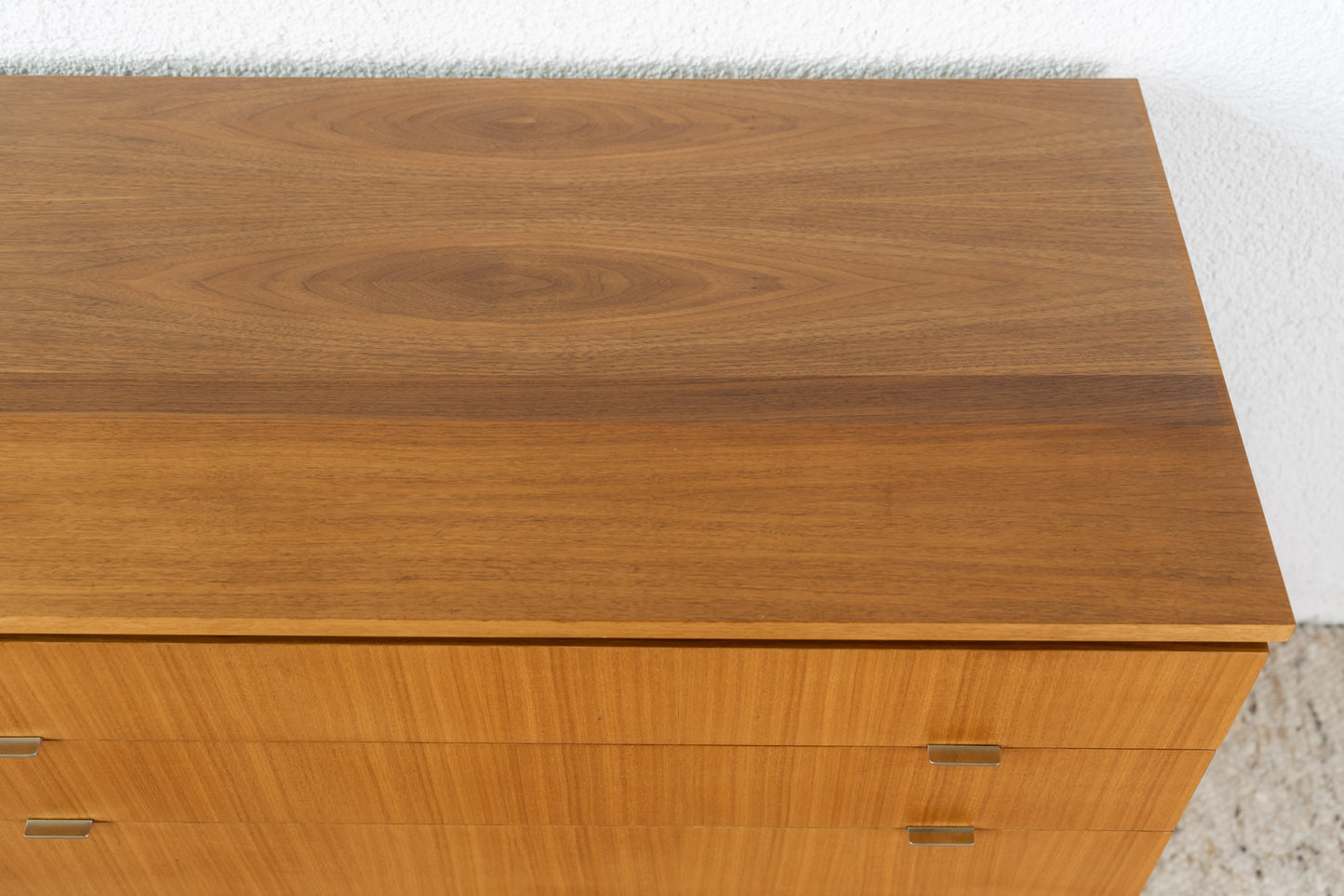 Sideboard Mid Century Schubladen schwarz 206cm