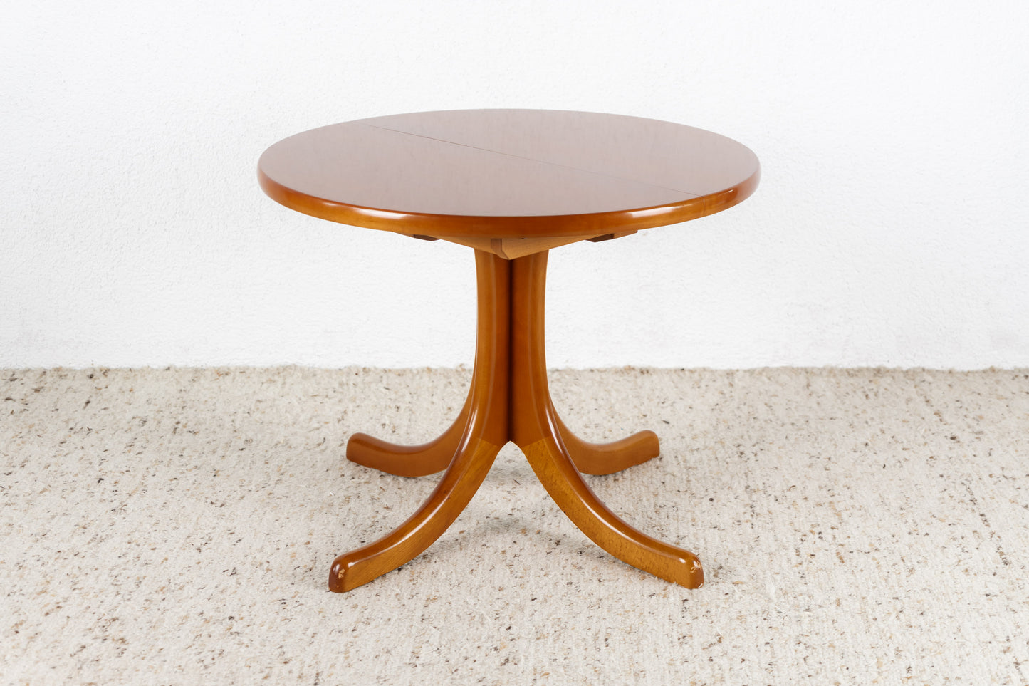 Lübke Kirsche Holz runder Esstisch ausziebahr oval