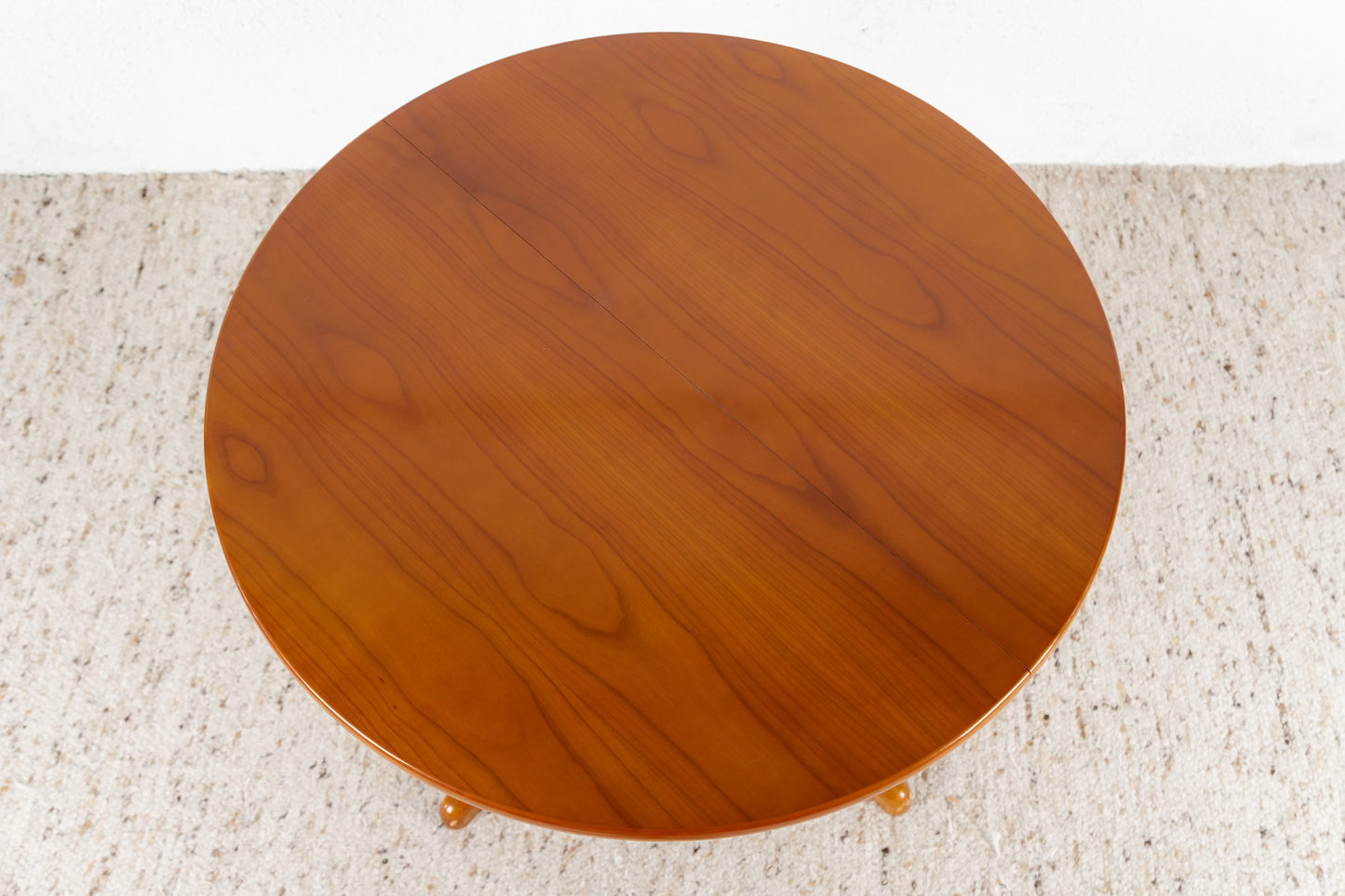 Lübke Kirsche Holz runder Esstisch ausziebahr oval