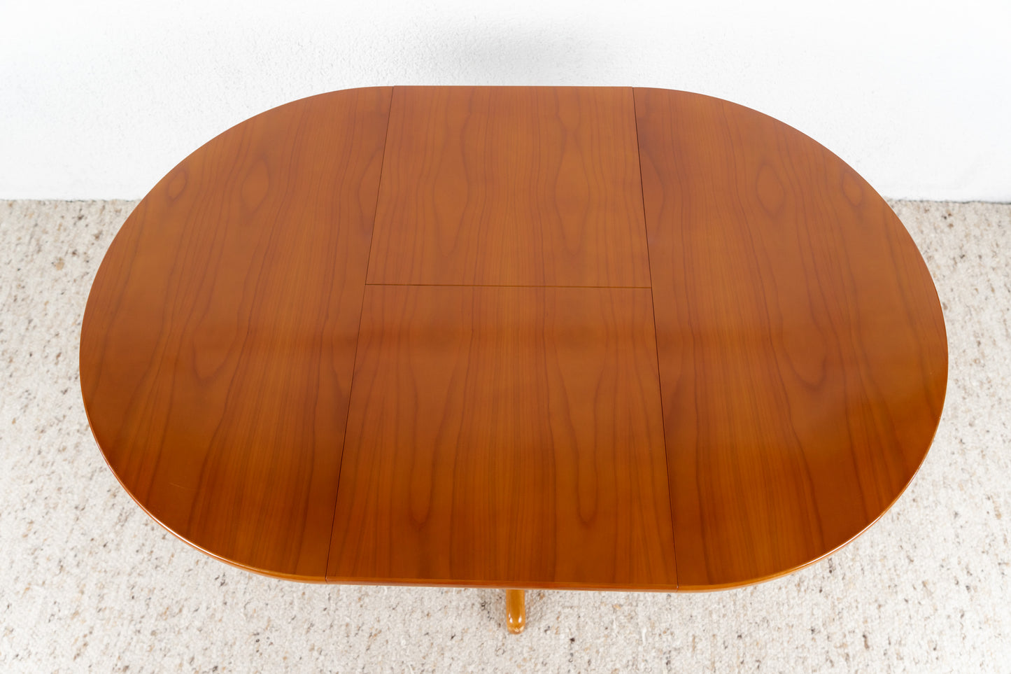Lübke Kirsche Holz runder Esstisch ausziebahr oval