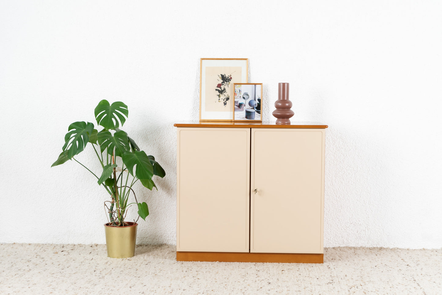 Lüning Vintage Kommode Kirschbaum Creme Sideboard Kirsche