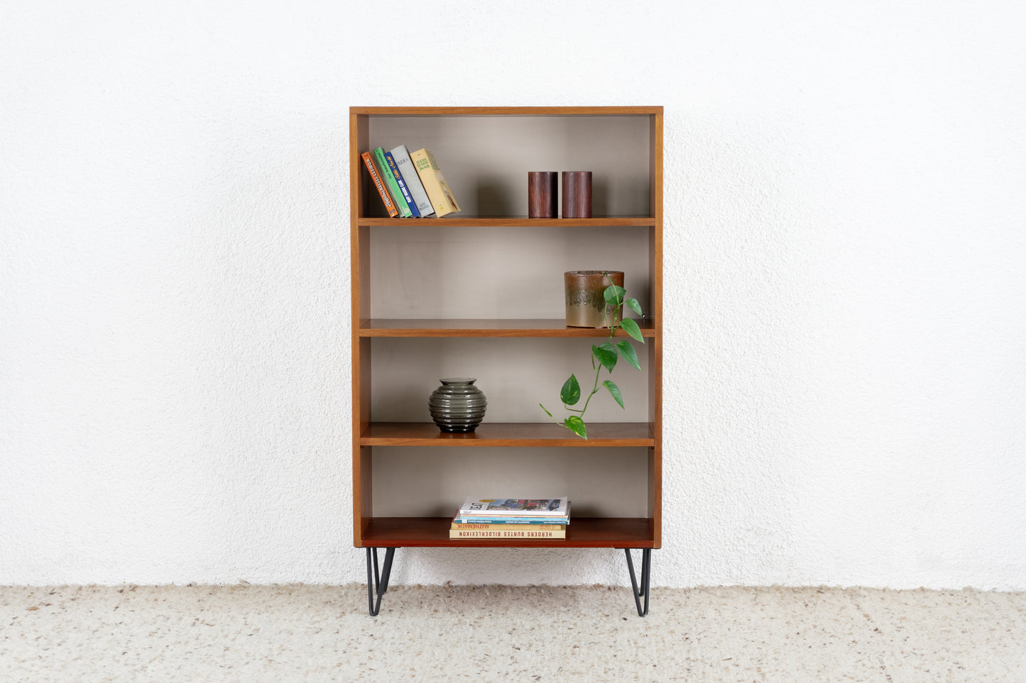 Vintage Bücherregal Regal Holz Nuss