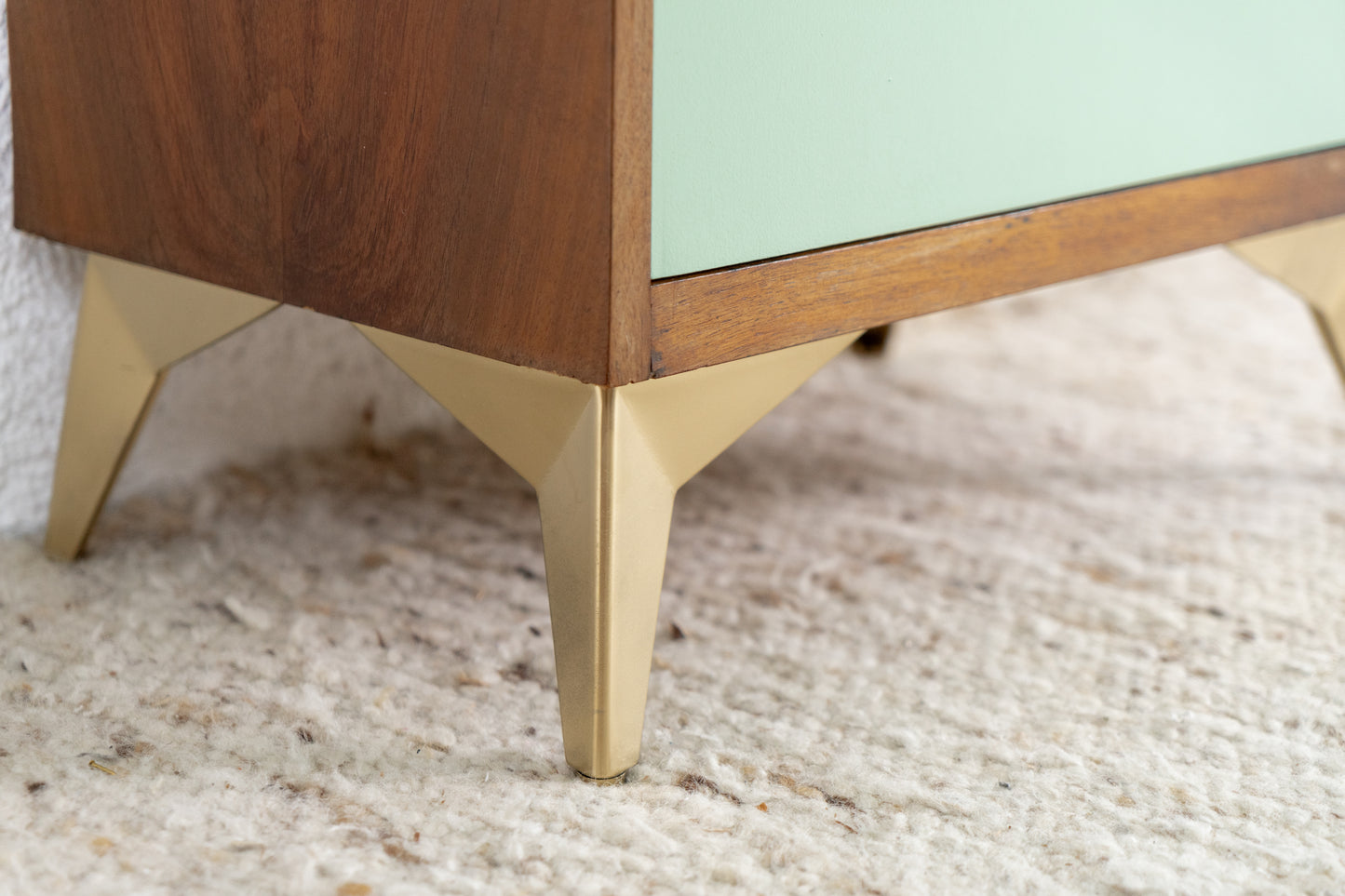 Franz Ehrlich Vintage Kommode Holz Nuss gold