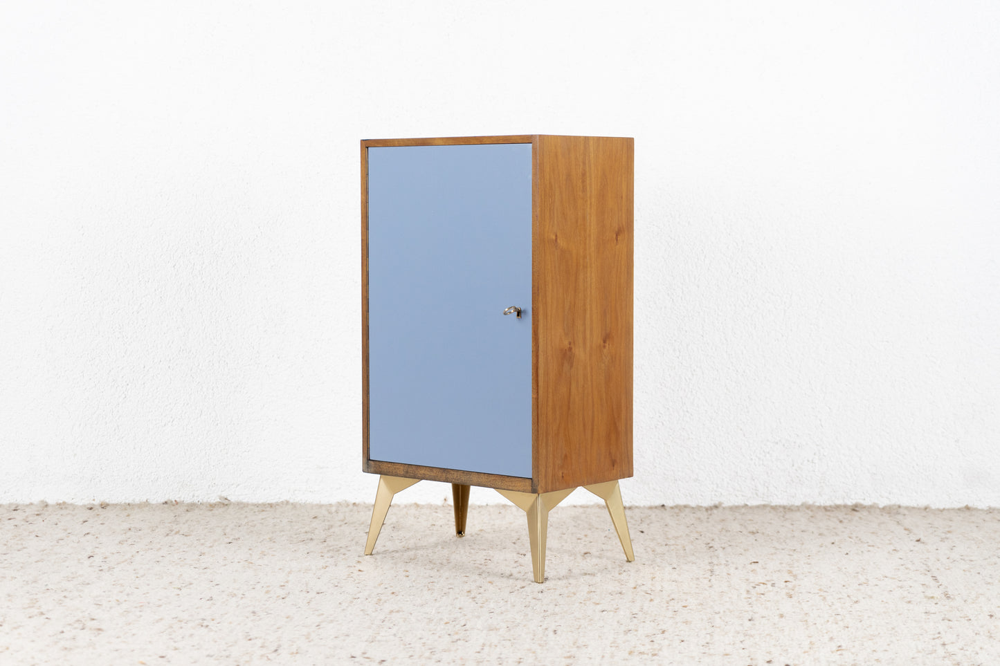 Franz Ehrlich Vintage Kommode Holz Nuss gold