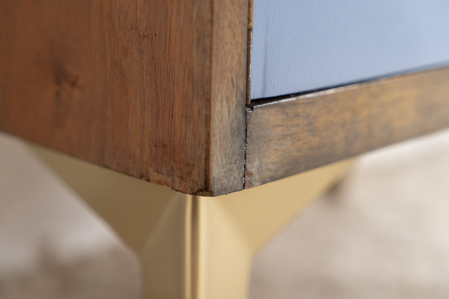 Franz Ehrlich Vintage Kommode Holz Nuss gold