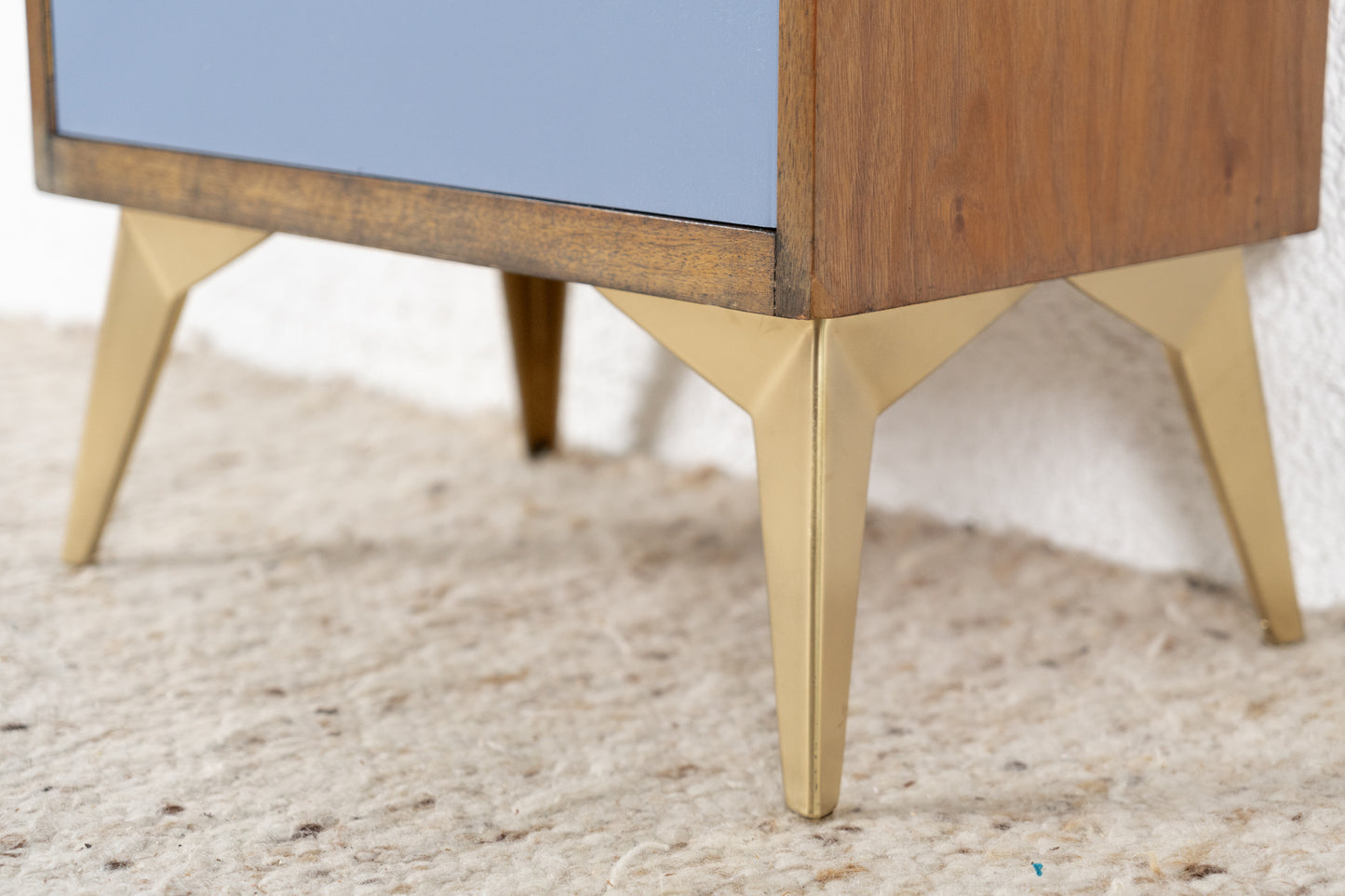 Franz Ehrlich Vintage Kommode Holz Nuss gold
