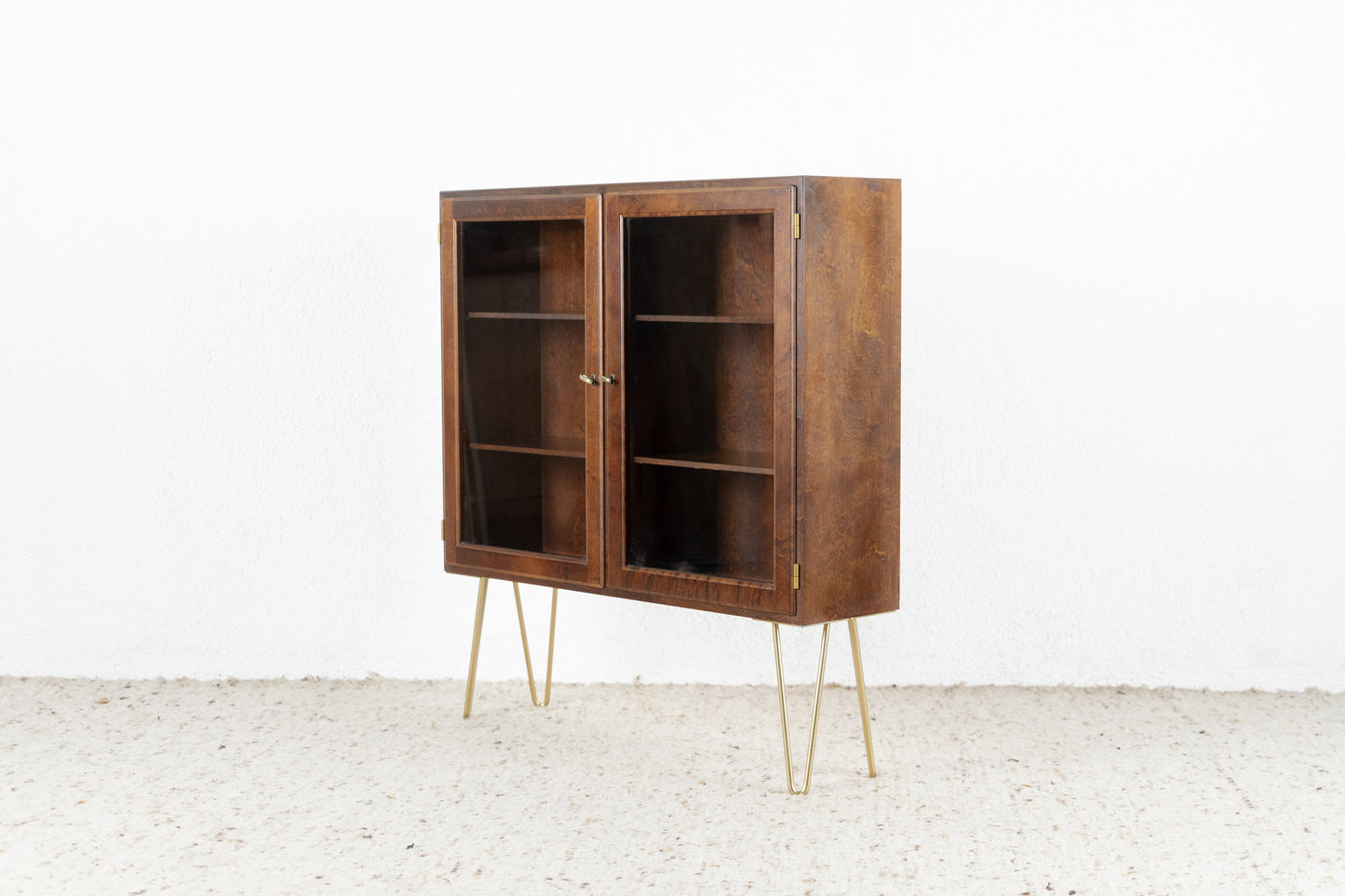 Vintage Sideboard Mahagoni Holz Vitrine Holz Kommode Schrank 60s Mid Centurs