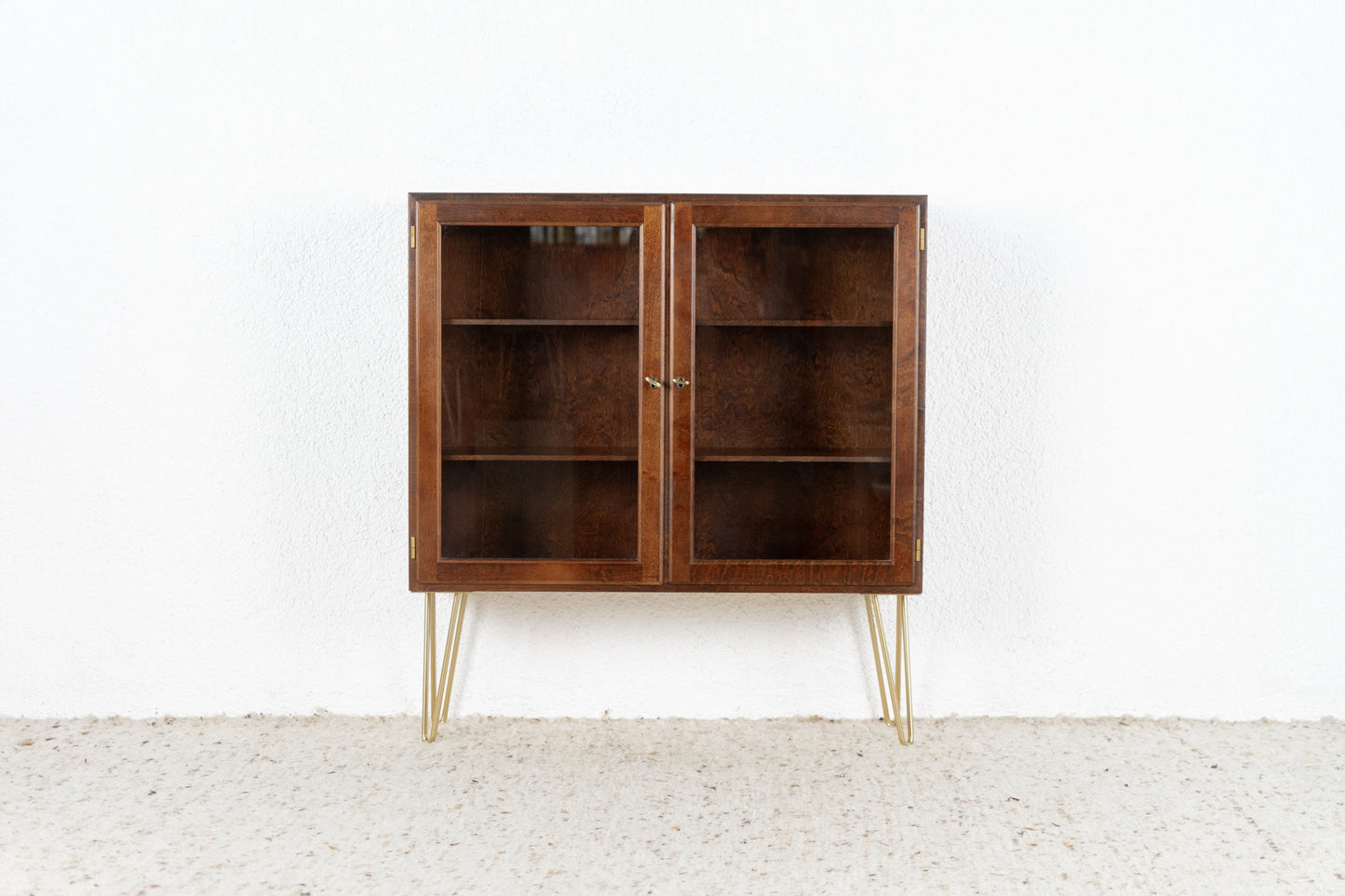 Vintage Sideboard Mahagoni Holz Vitrine Holz Kommode Schrank 60s Mid Centurs