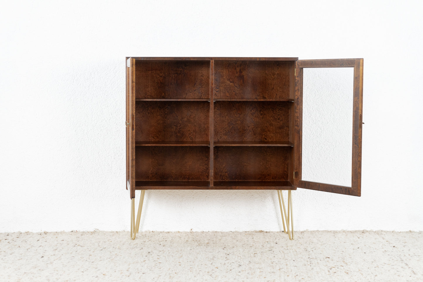 Vintage Sideboard Mahagoni Holz Vitrine Holz Kommode Schrank 60s Mid Centurs
