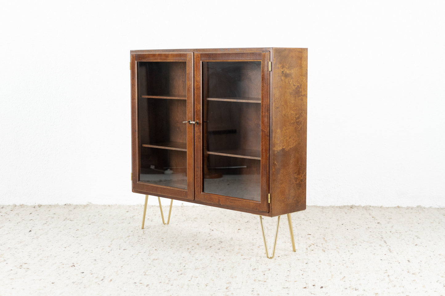 Vintage Vitrine Kommode Holz Mahagoni