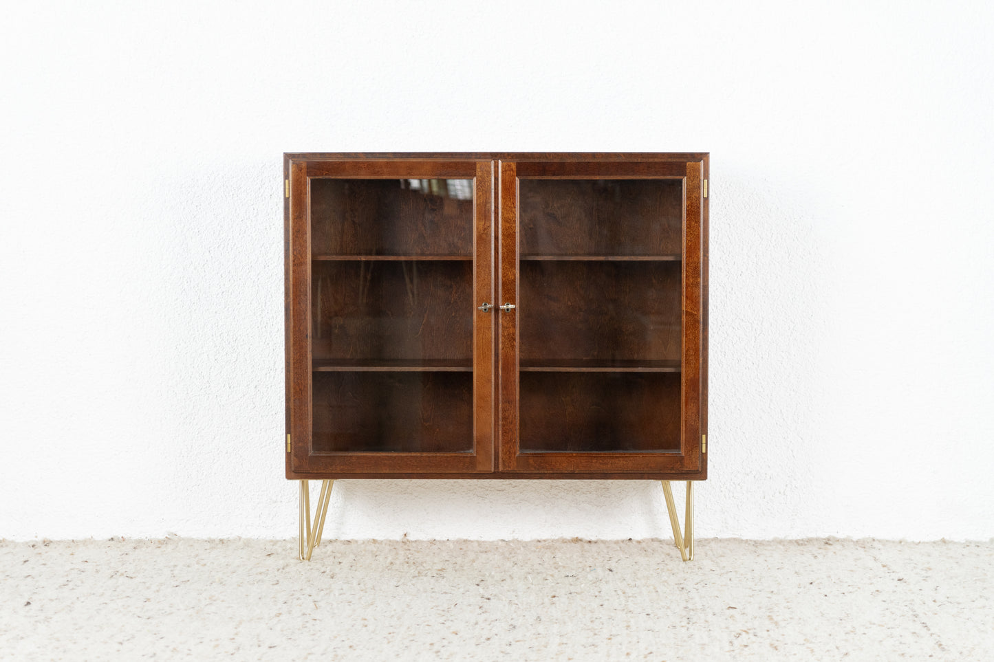 Vintage Vitrine Kommode Holz Mahagoni