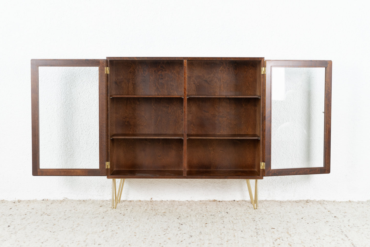 Vintage Vitrine Kommode Holz Mahagoni
