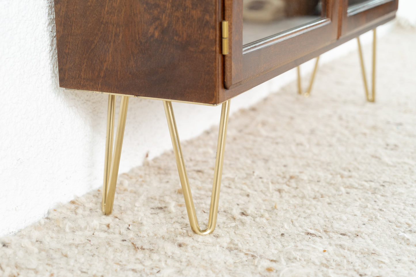 Vintage Vitrine Kommode Holz Mahagoni