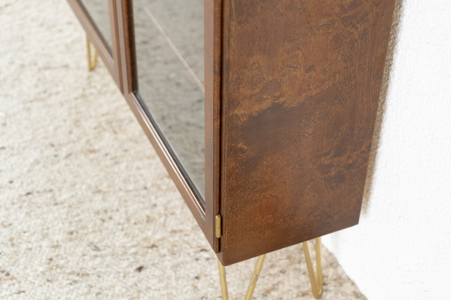 Vintage Vitrine Kommode Holz Mahagoni