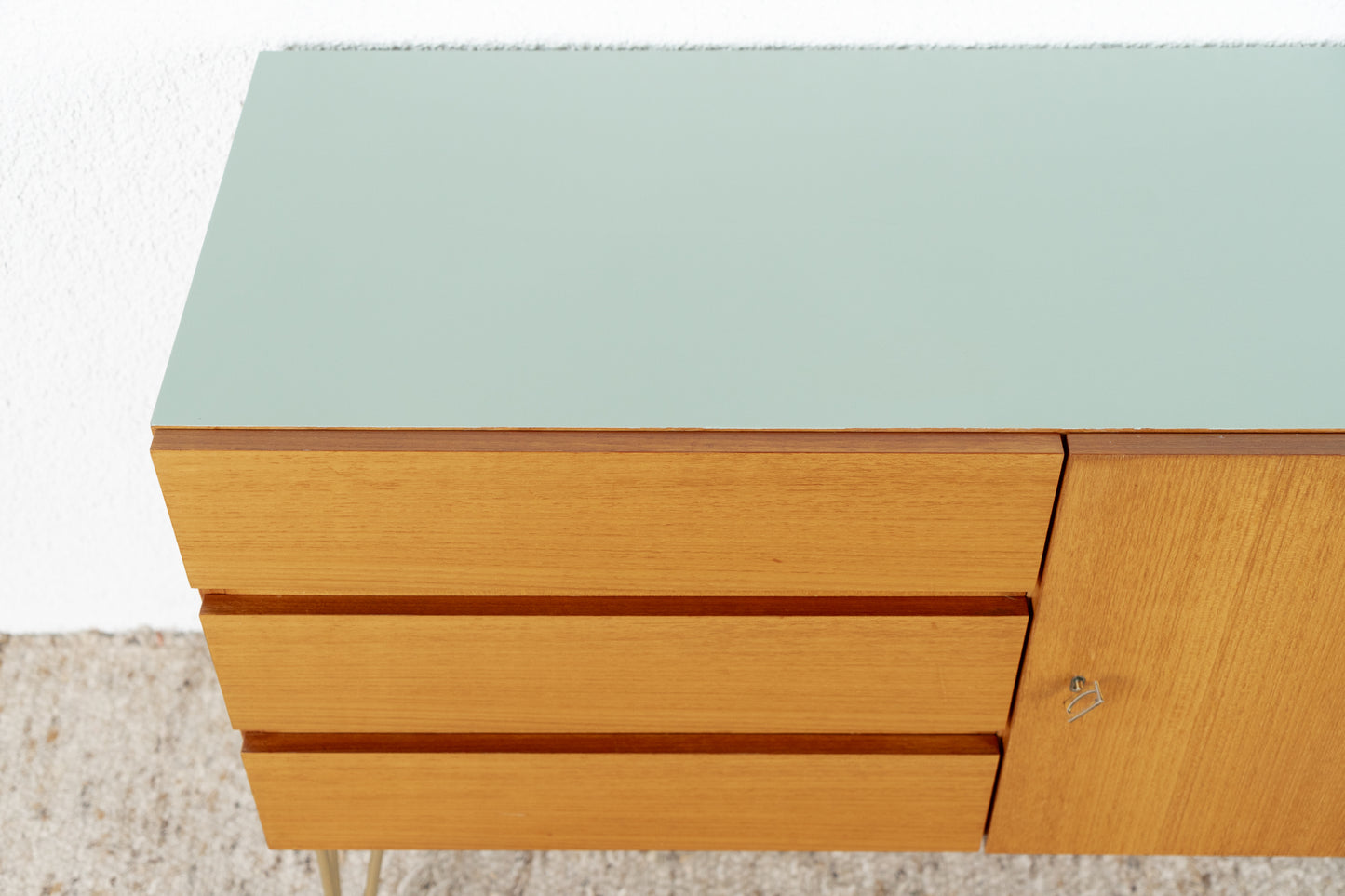 Mid Century Kommode Teak Holz Schubladen Sideboard