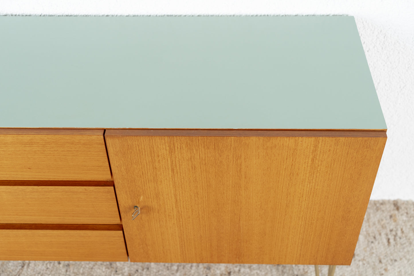 Mid Century Kommode Teak Holz Schubladen Sideboard