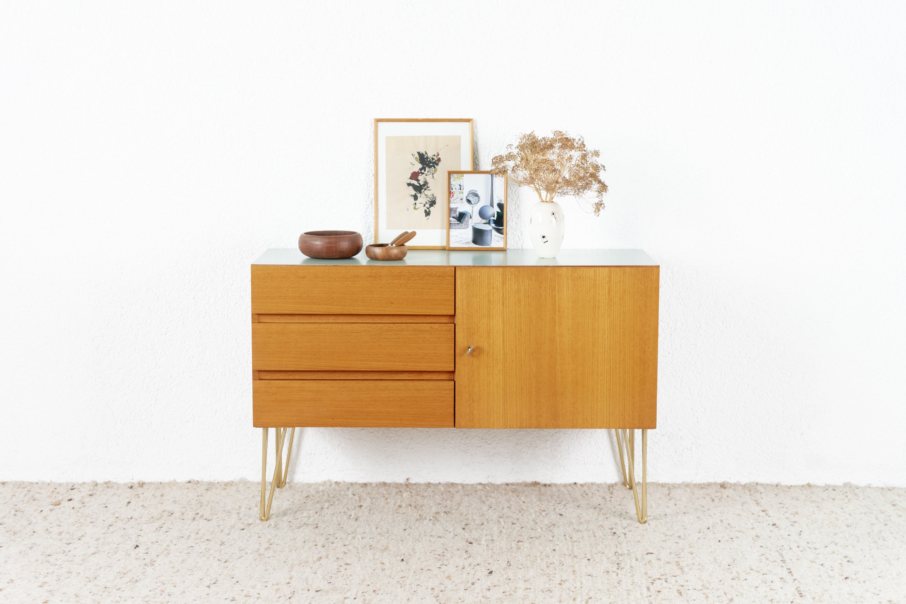 Mid Century Kommode Teak Holz Schubladen Sideboard – Renz and Friends