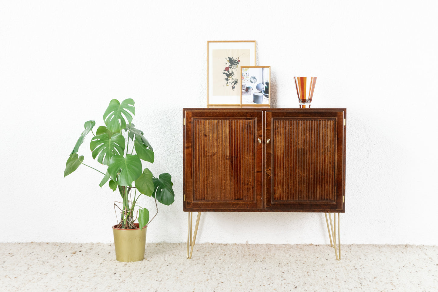 Vintage Sideboard Kommode Holz Mahagoni Tv Board Mid Century