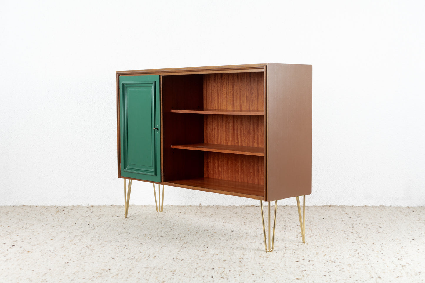 Highboard Sideboard Vintage Holz grün braun