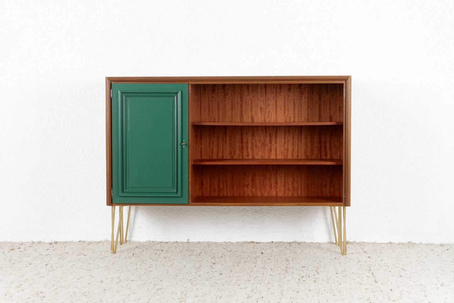Highboard Sideboard Vintage Holz grün braun