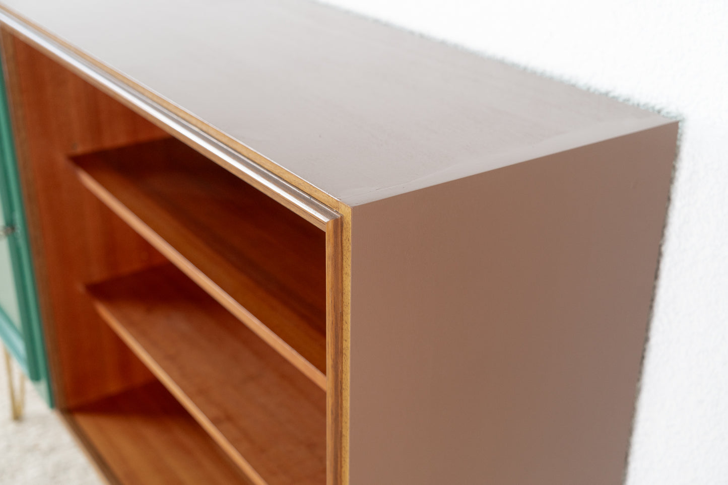 Highboard Sideboard Vintage Holz grün braun