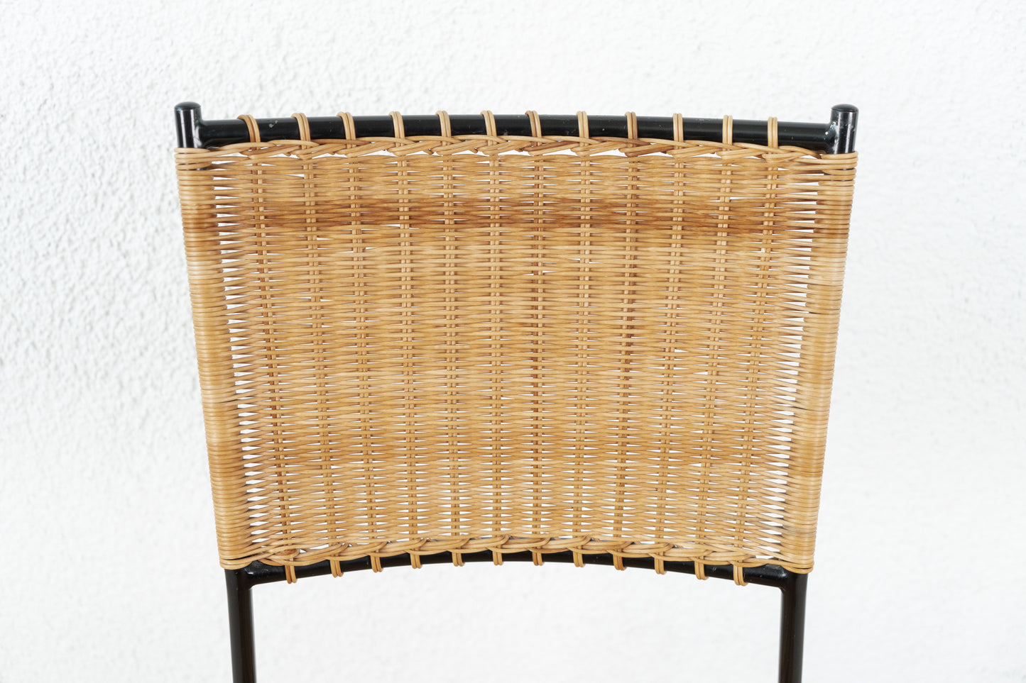 Stuhl Vintage Metall Rattan