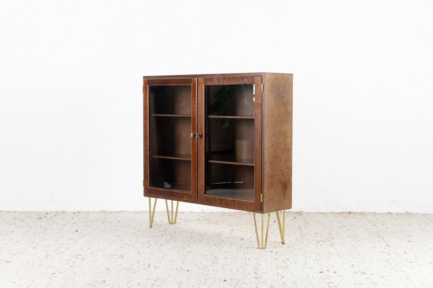 Vintage Vitrine Kommode Holz Mahagoni