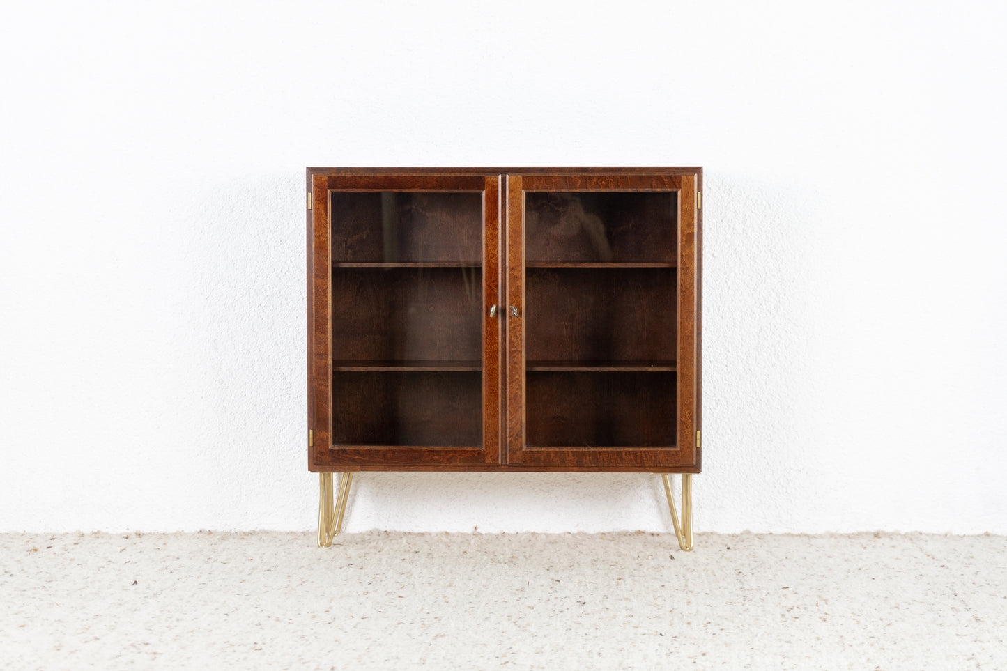 Vintage Vitrine Kommode Holz Mahagoni