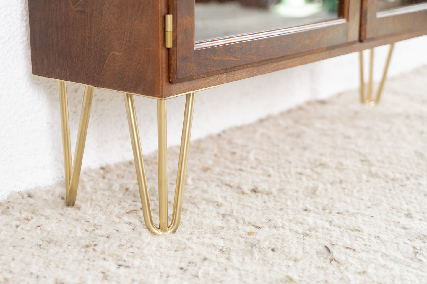 Vintage Vitrine Kommode Holz Mahagoni