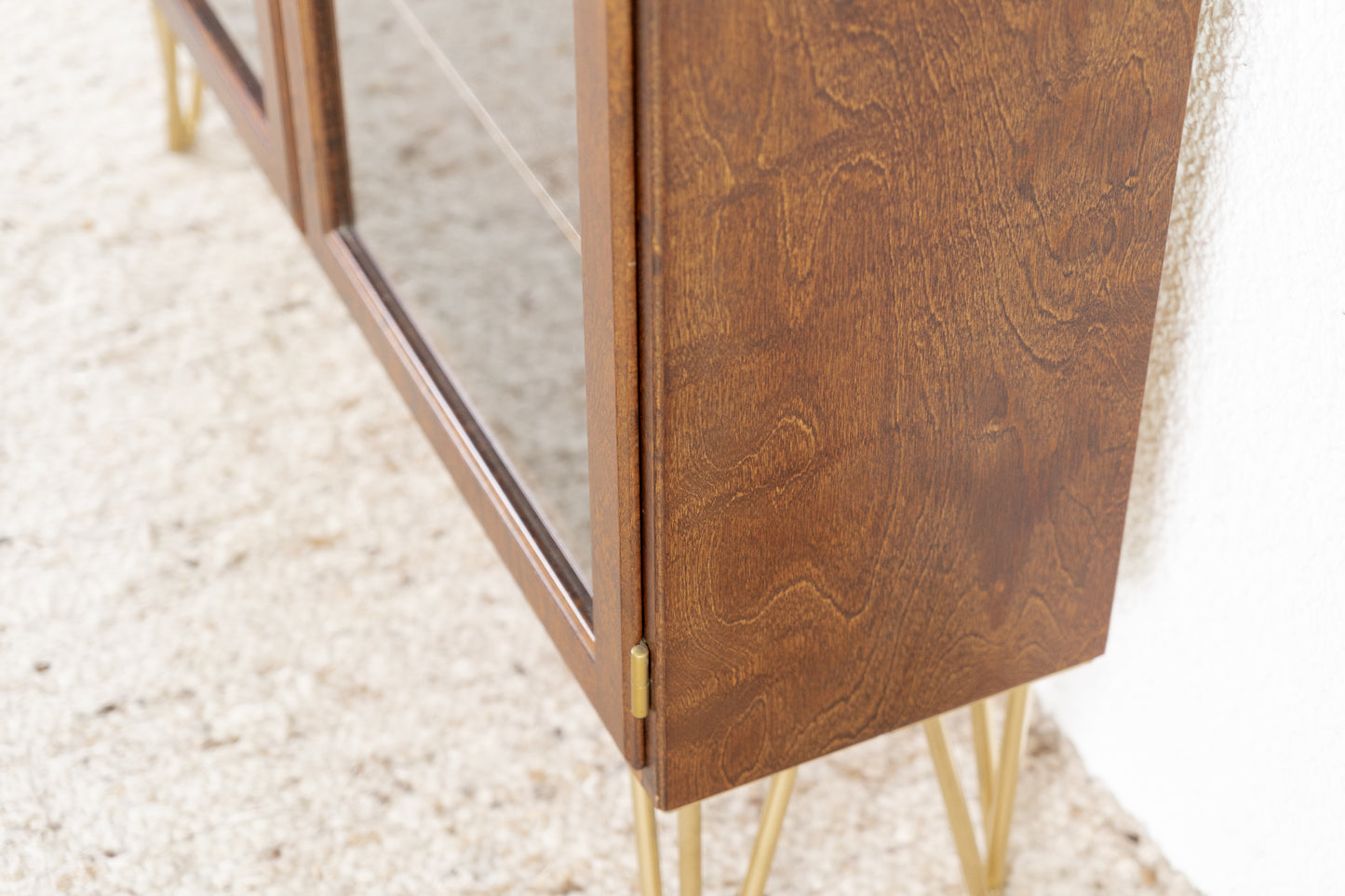 Vintage Vitrine Kommode Holz Mahagoni