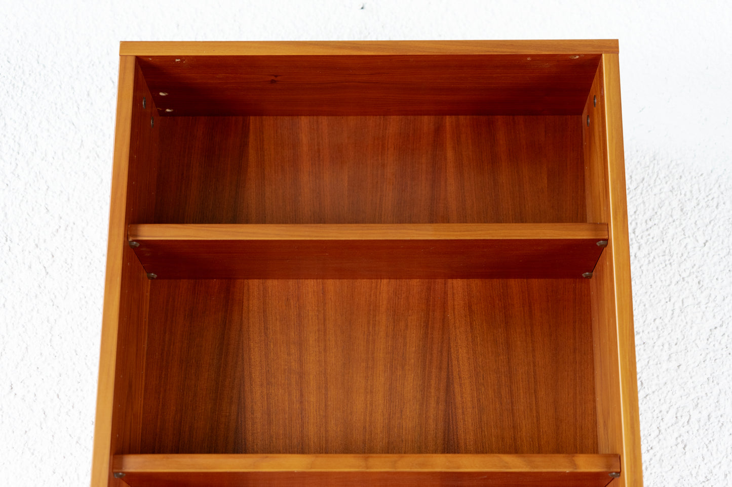 Vintage Bücherregal PrielForm Nussbaum Holz Flach Hoch