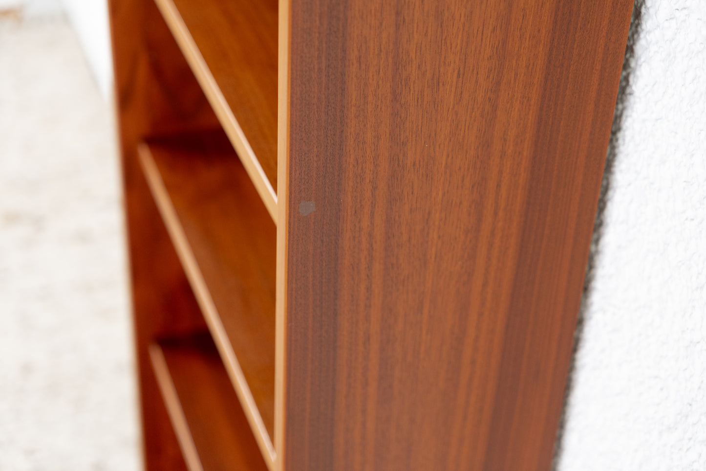 Vintage Bücherregal PrielForm Nussbaum Holz Flach Hoch