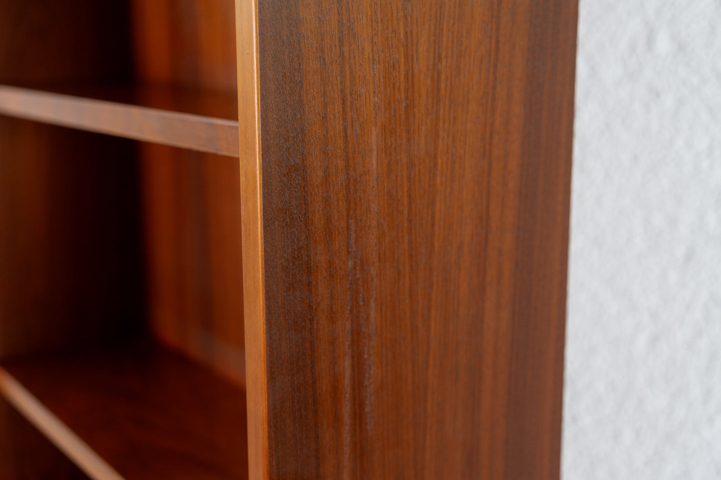 Vintage Bücherregal PrielForm Nussbaum Holz Flach Hoch