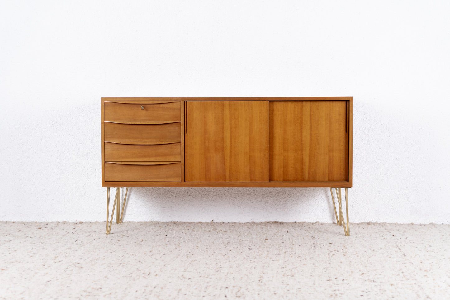 Mid Century Sideboard Franz Ehrlich Nussbaum Holz Bauhaus 60er