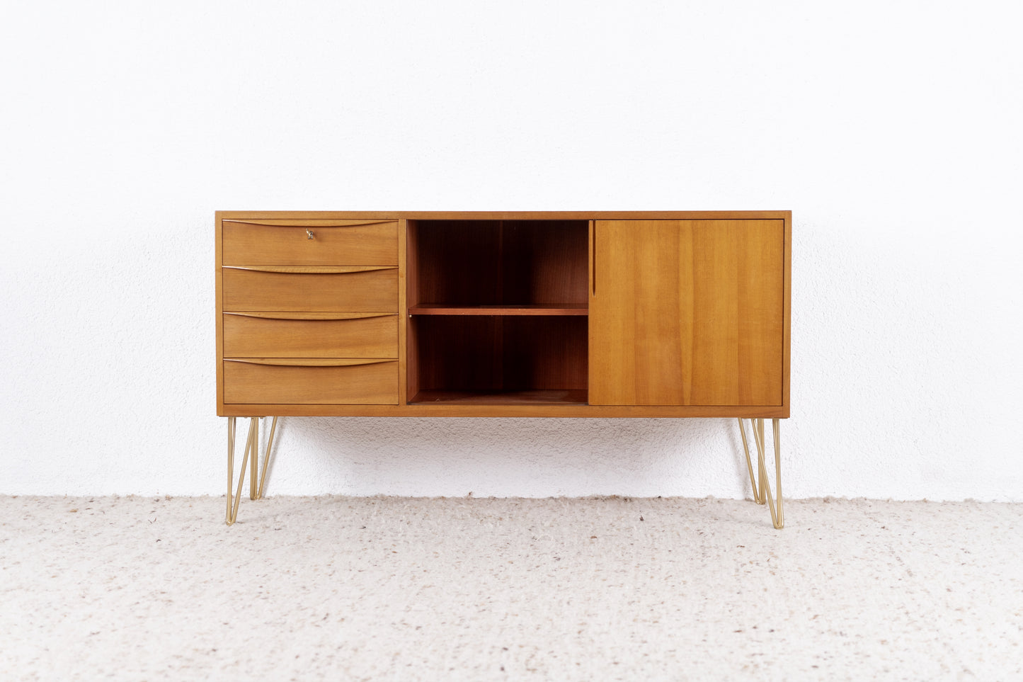 Mid Century Sideboard Franz Ehrlich Nussbaum Holz Bauhaus 60er