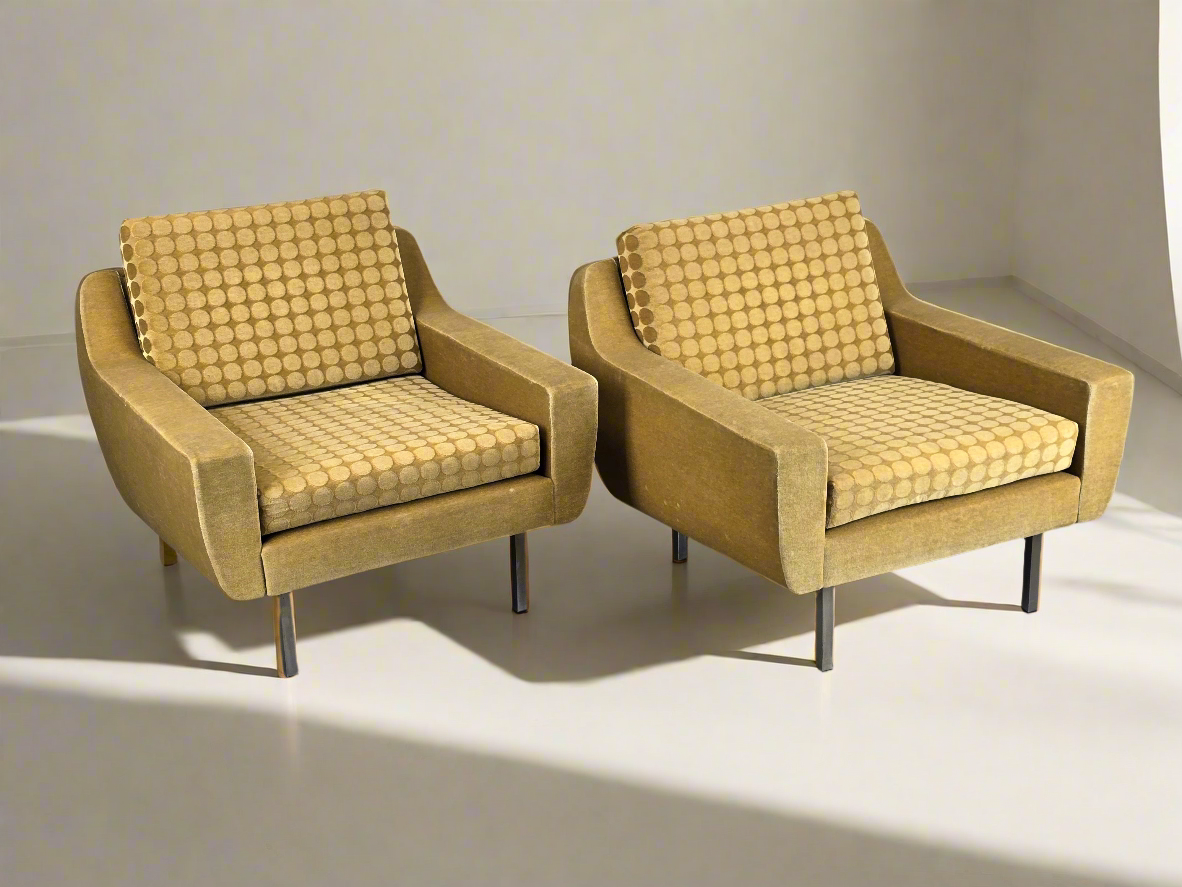 MID CENTURY SESSEL senfgelb vintage 1960er tv couch retro ddr polsterstuhl