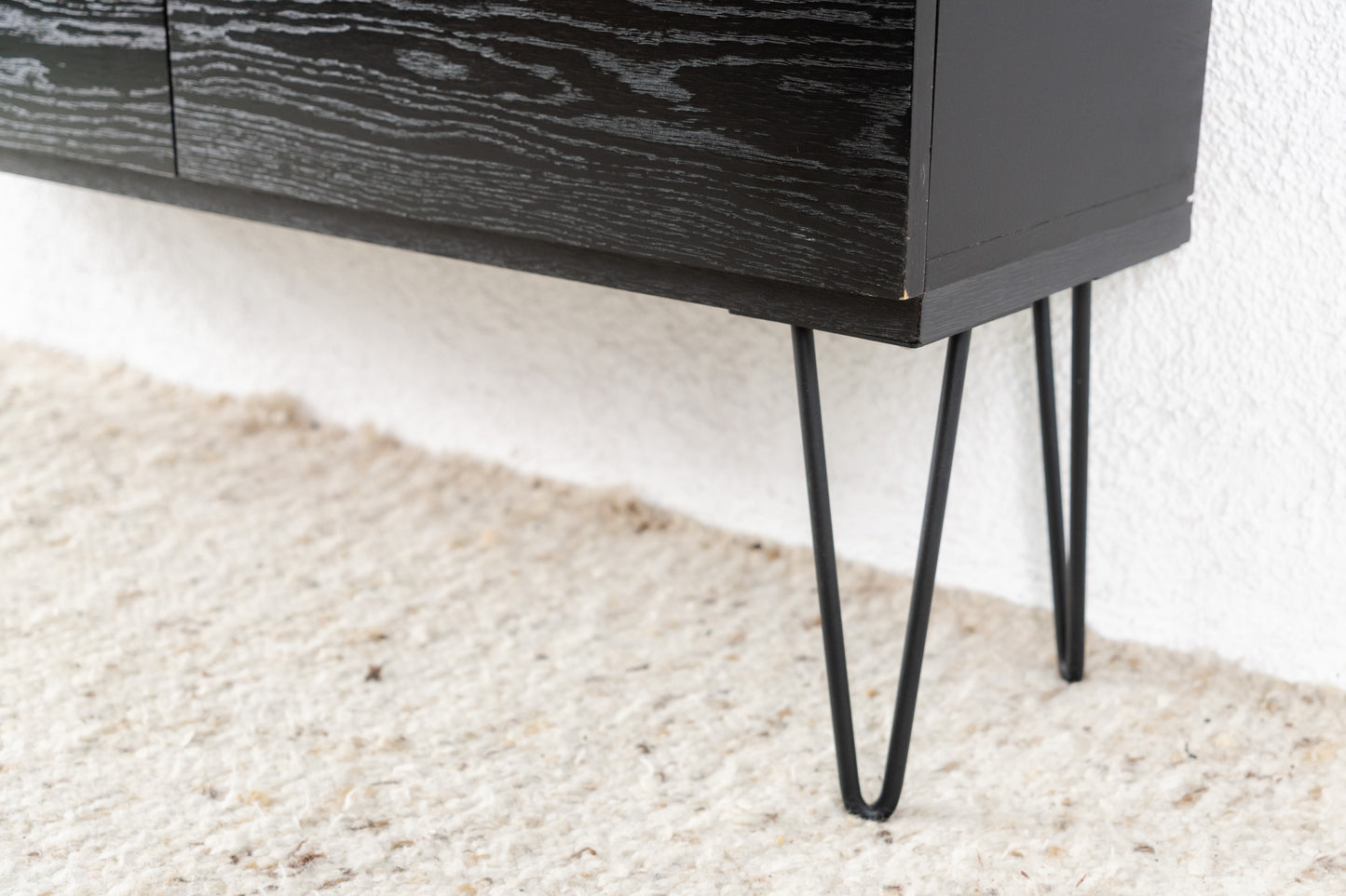 Sideboard Kommode Schwarz Holz Vintage Minibar