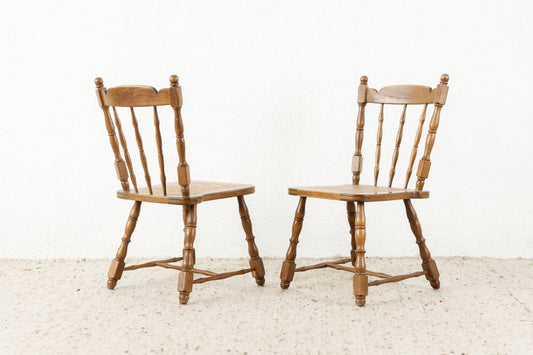 Vintage 2er Set Stuhl Holz Antik Windsor Küche Esstisch Landhaus
